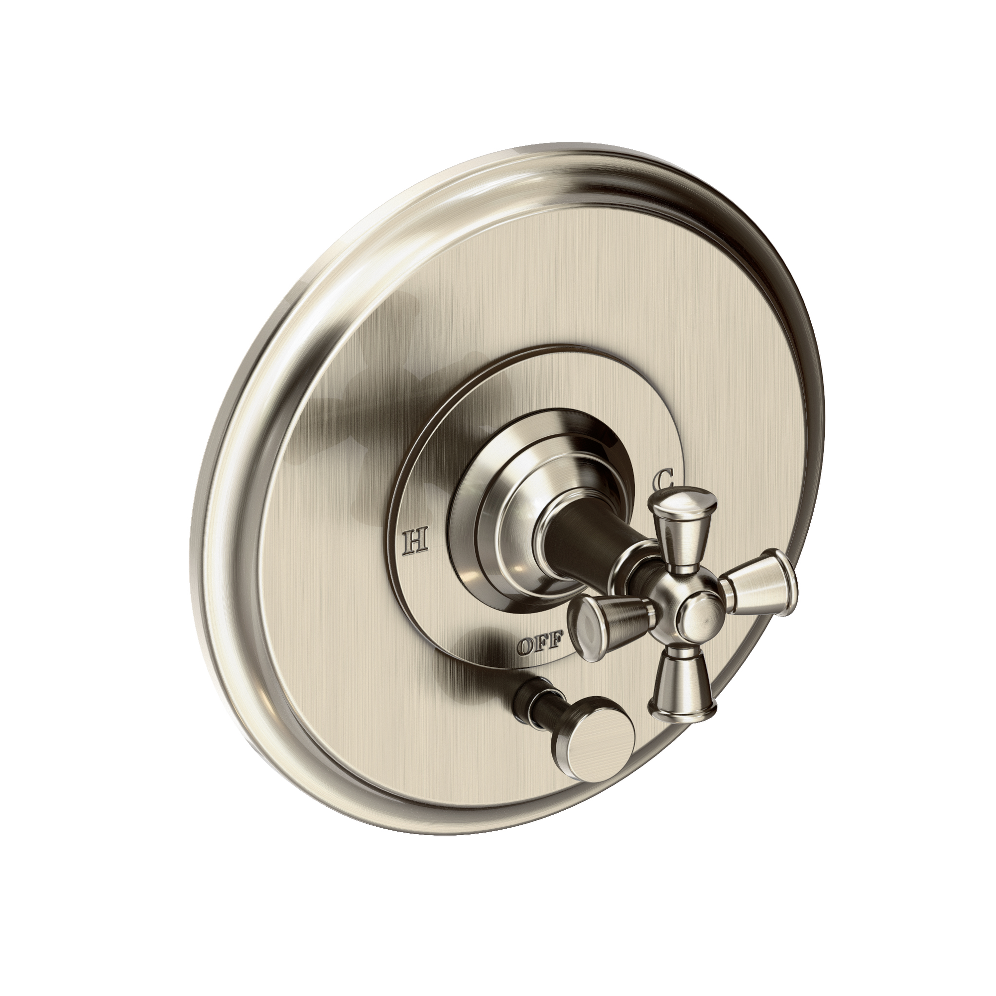 Newport Brass Aylesbury Balanced Pressure Tub & Shower Diverter Plate with Handle