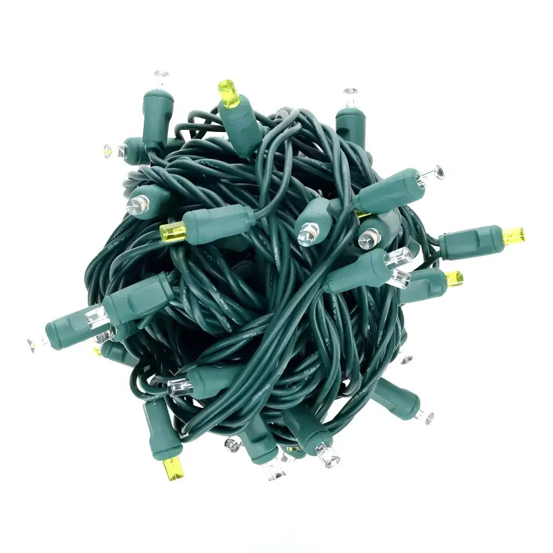 50 5mm ColorSplash Silver & Gold Warm White, Cool White, Gold LED Christmas Lights, 6" Spacing