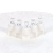 50 5mm Cool White SuperSpark LED Strobe Lights, 6" Spacing, White Wire