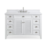 Chans Furniture GD-3028Q50 50 Inch Contemporary Style White Kalani Bathroom Vanity