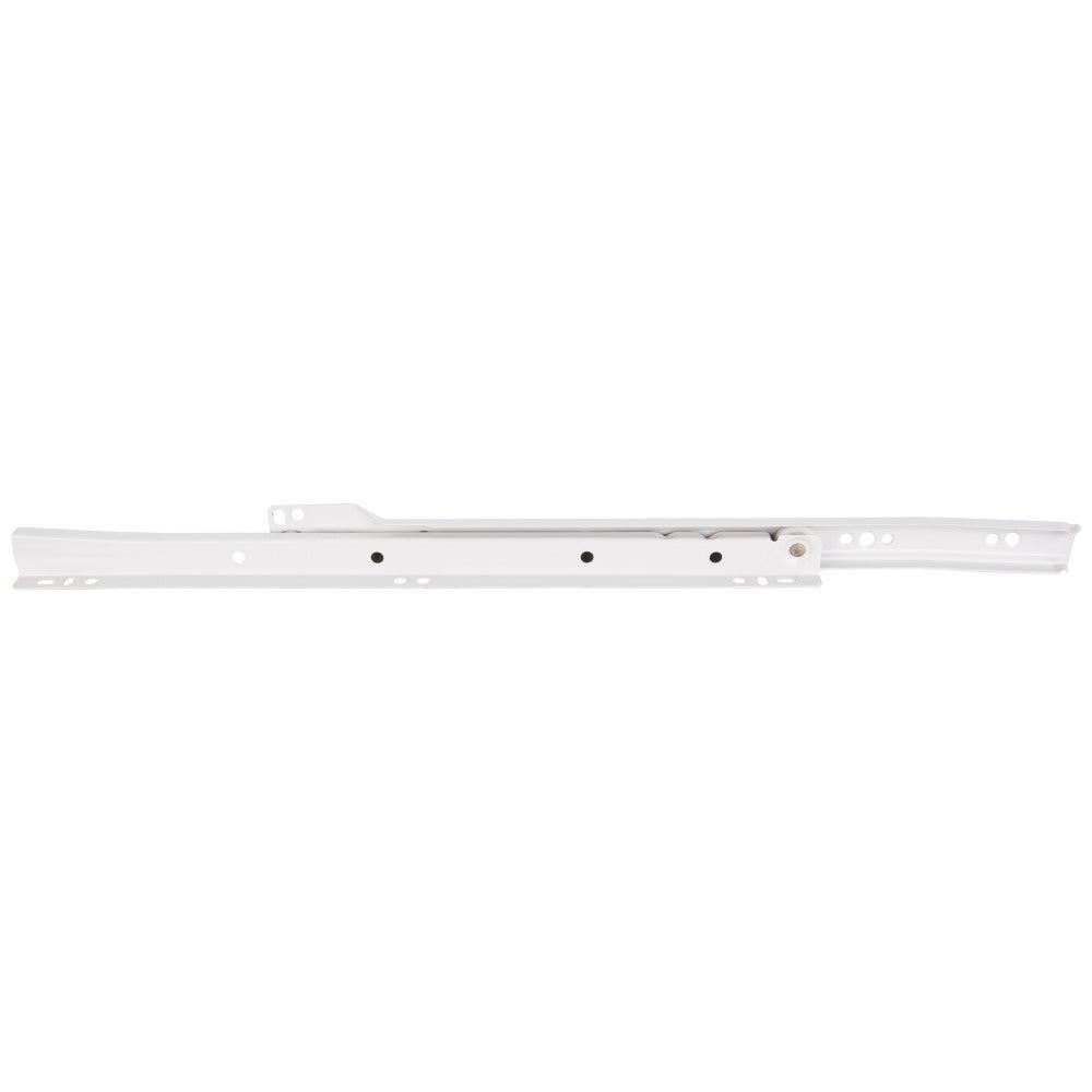 Hardware Resources Std Duty 3/4 Ext. Cream White Epoxy Self-closing Side Mount Drawer Slide, Retail Pack