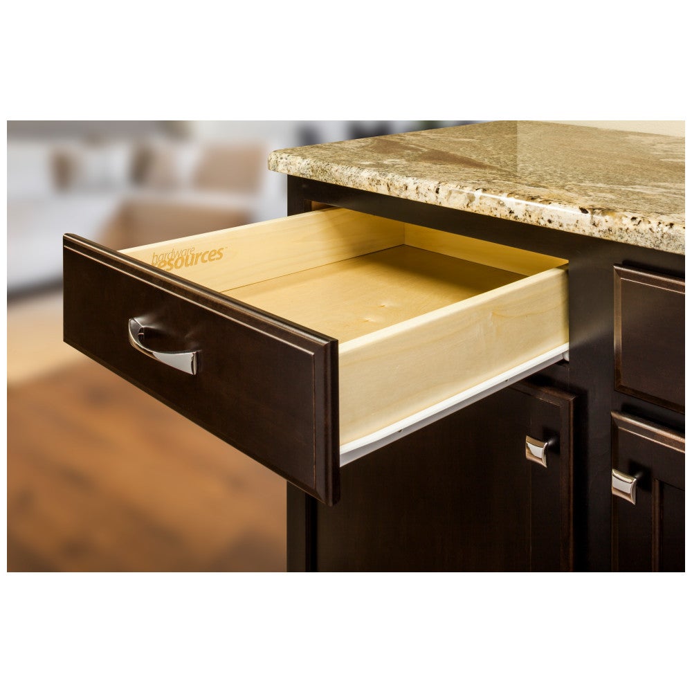 Hardware Resources Std Duty 3/4 Ext. Cream White Epoxy Self-closing Side Mount Drawer Slide, Retail Pack