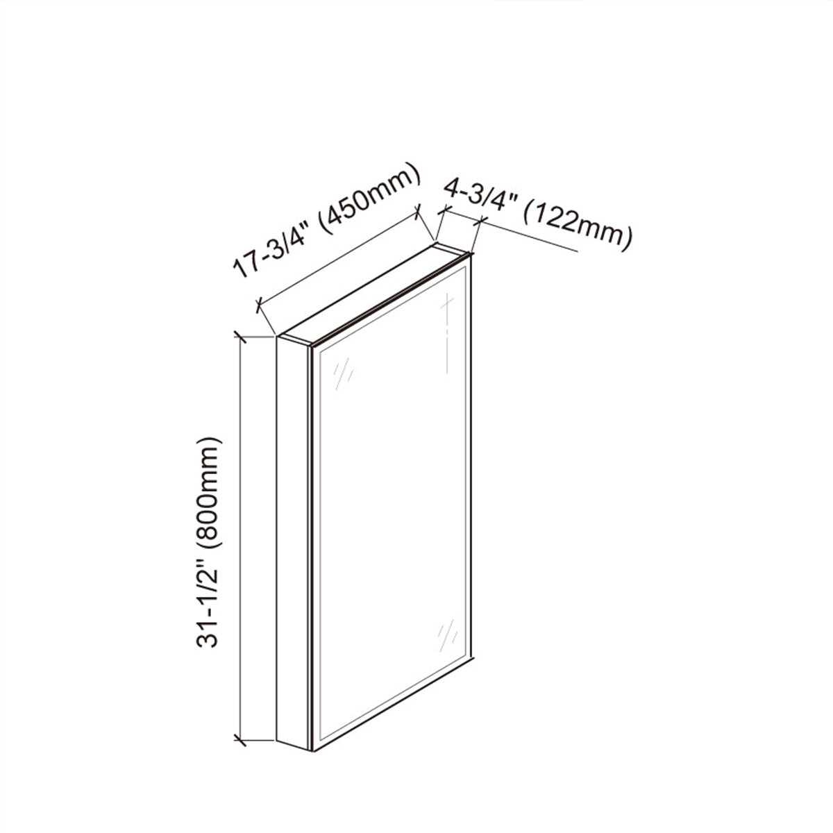 LED aluminum medicine cabinet with Induction switch 5003 1831 ML