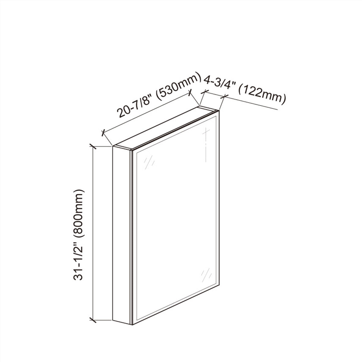 LED aluminum medicine cabinet with Induction switch 5003 2131 ML
