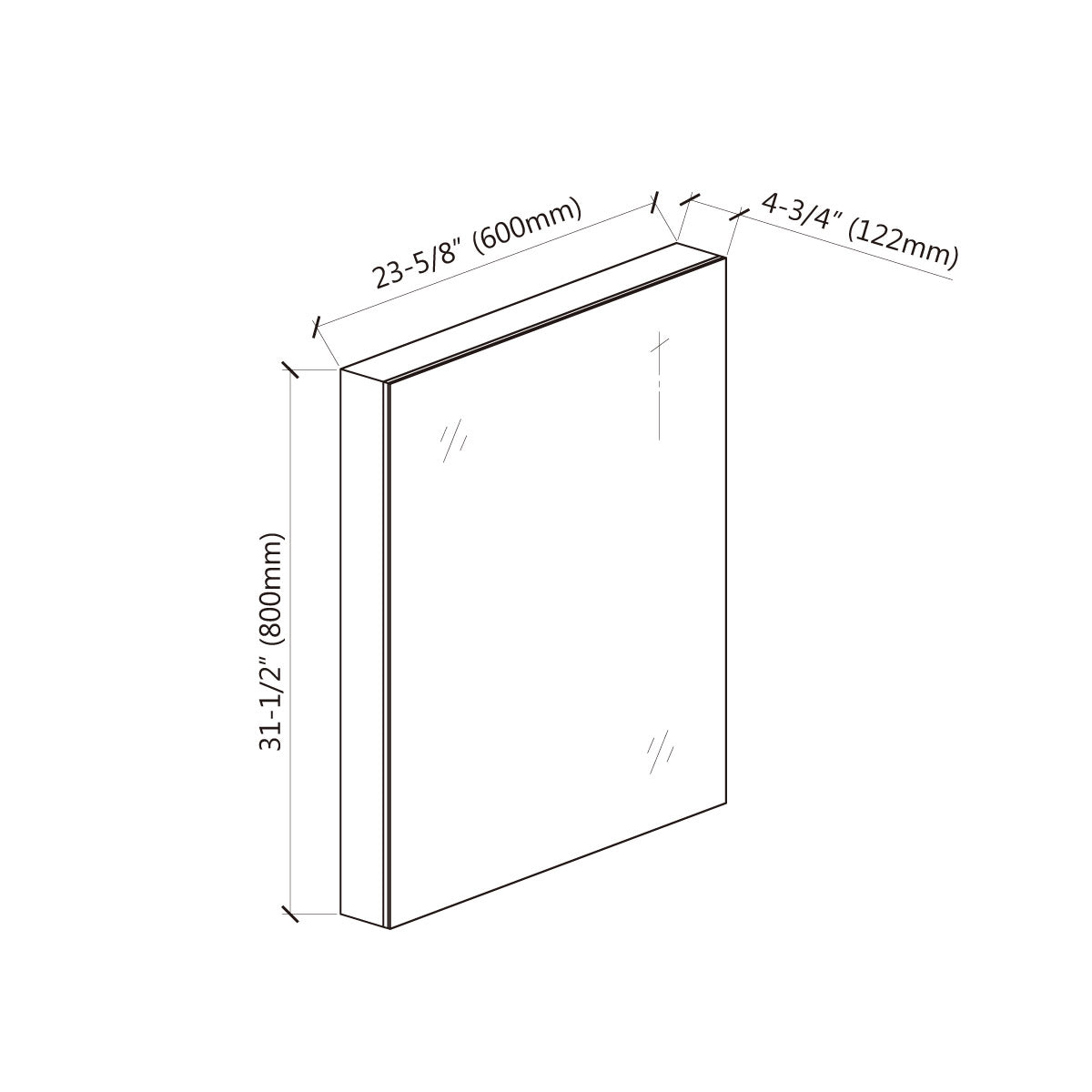 LED aluminum medicine cabinet with Induction switch 5003 2431 ML