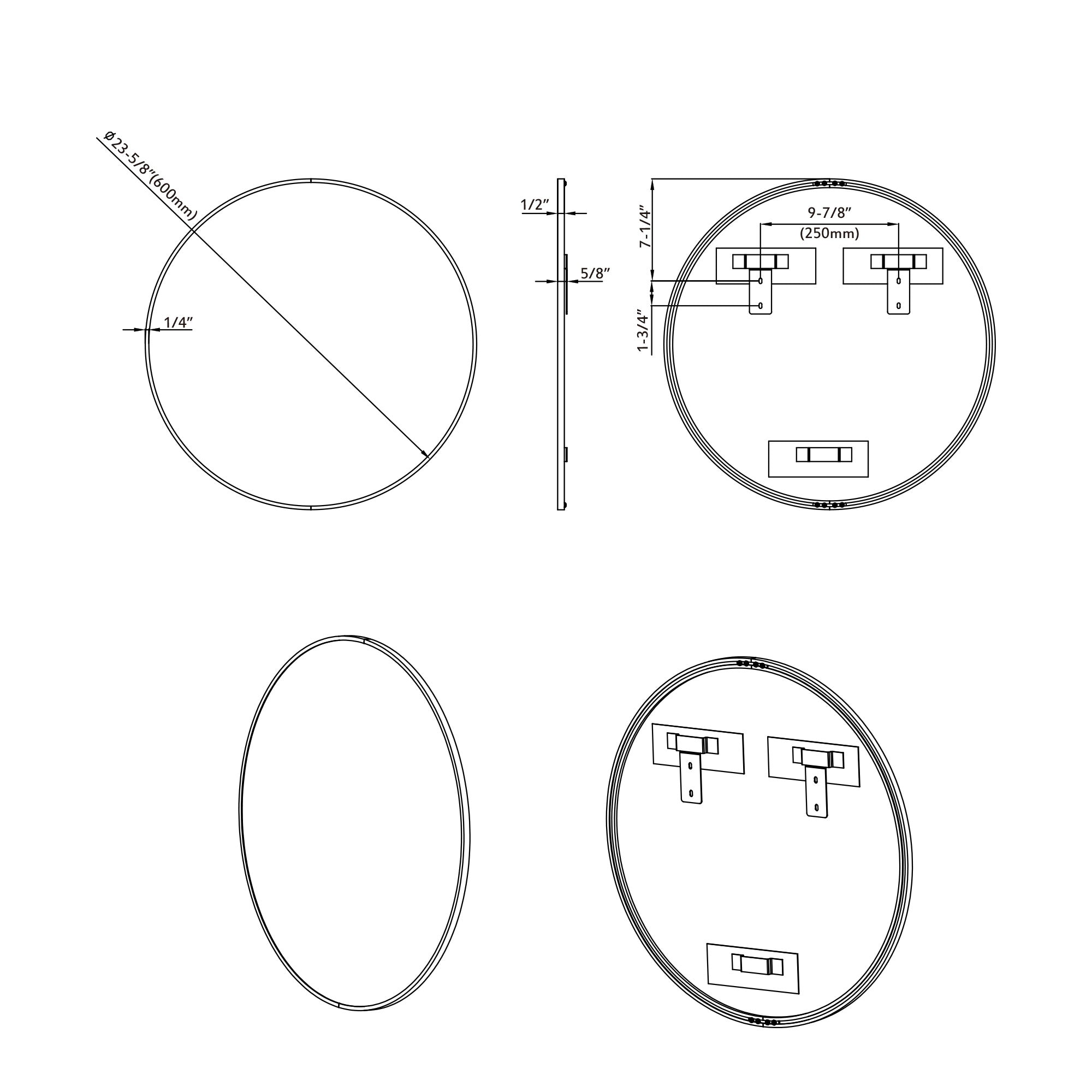 Alu Frame Mirror-5004 Dia 24?