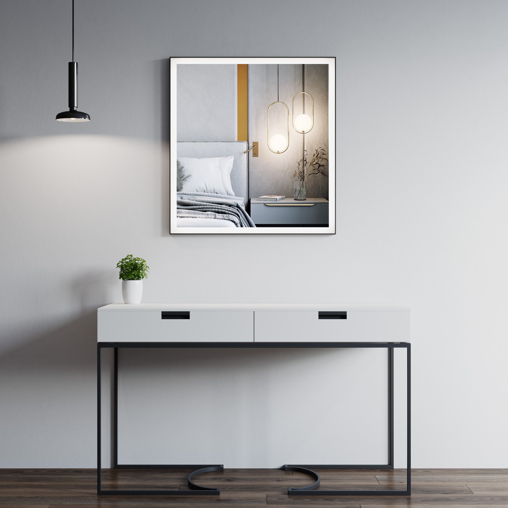 Black Alu Frame Mirror 5005 3031