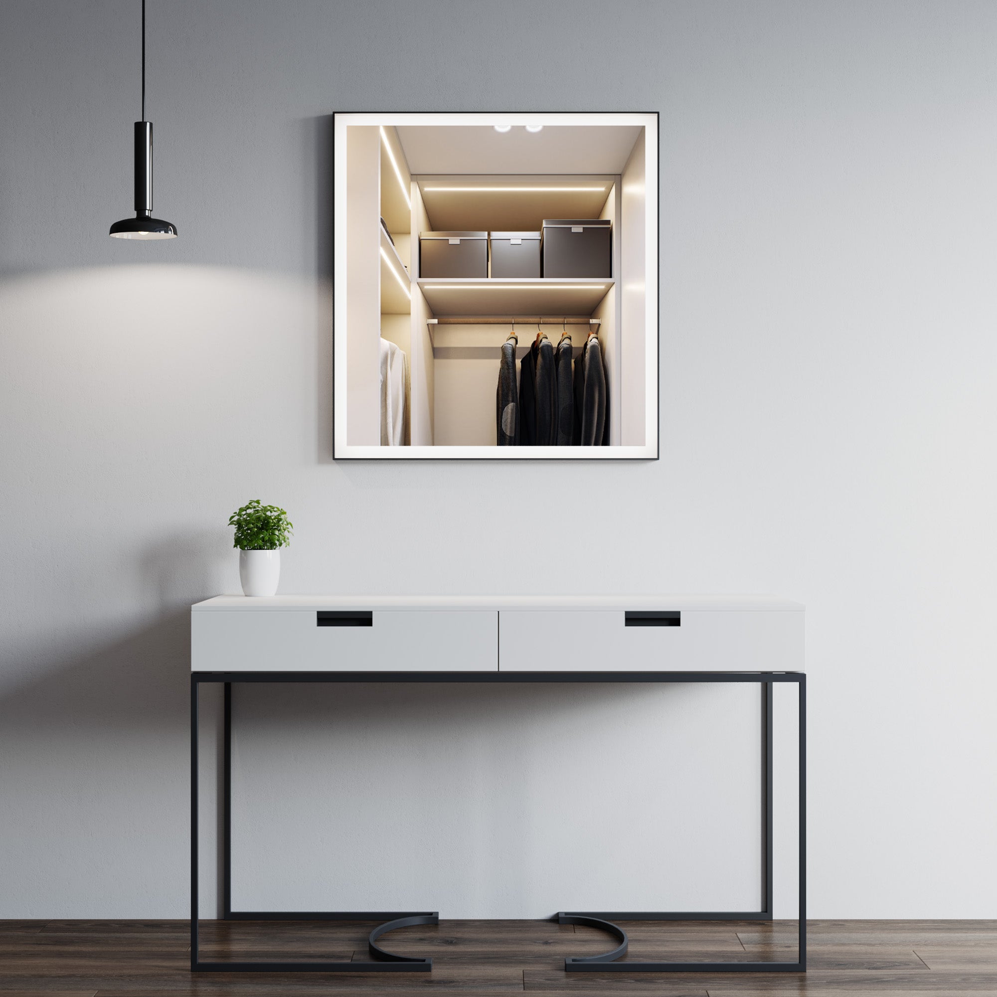 Black Alu Frame Mirror 5005 3031