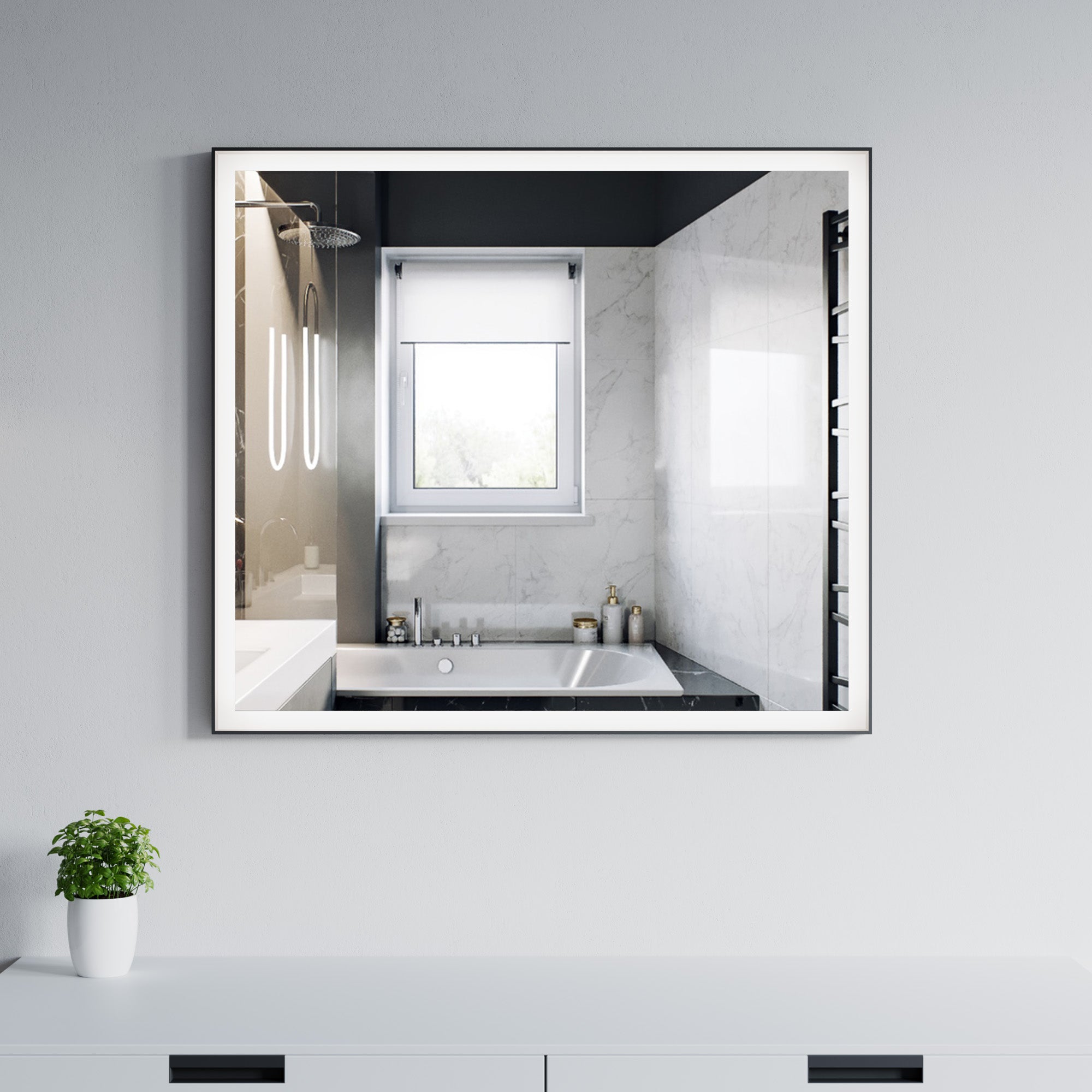 Black Alu Frame Mirror 5005 3631