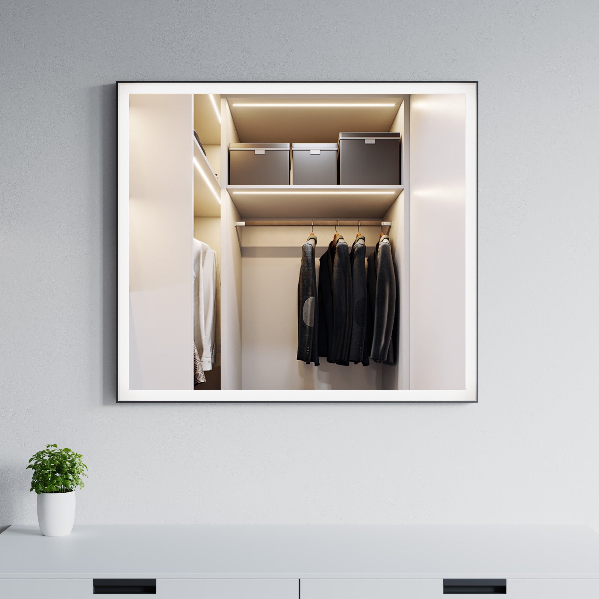 Black Alu Frame Mirror 5005 3631