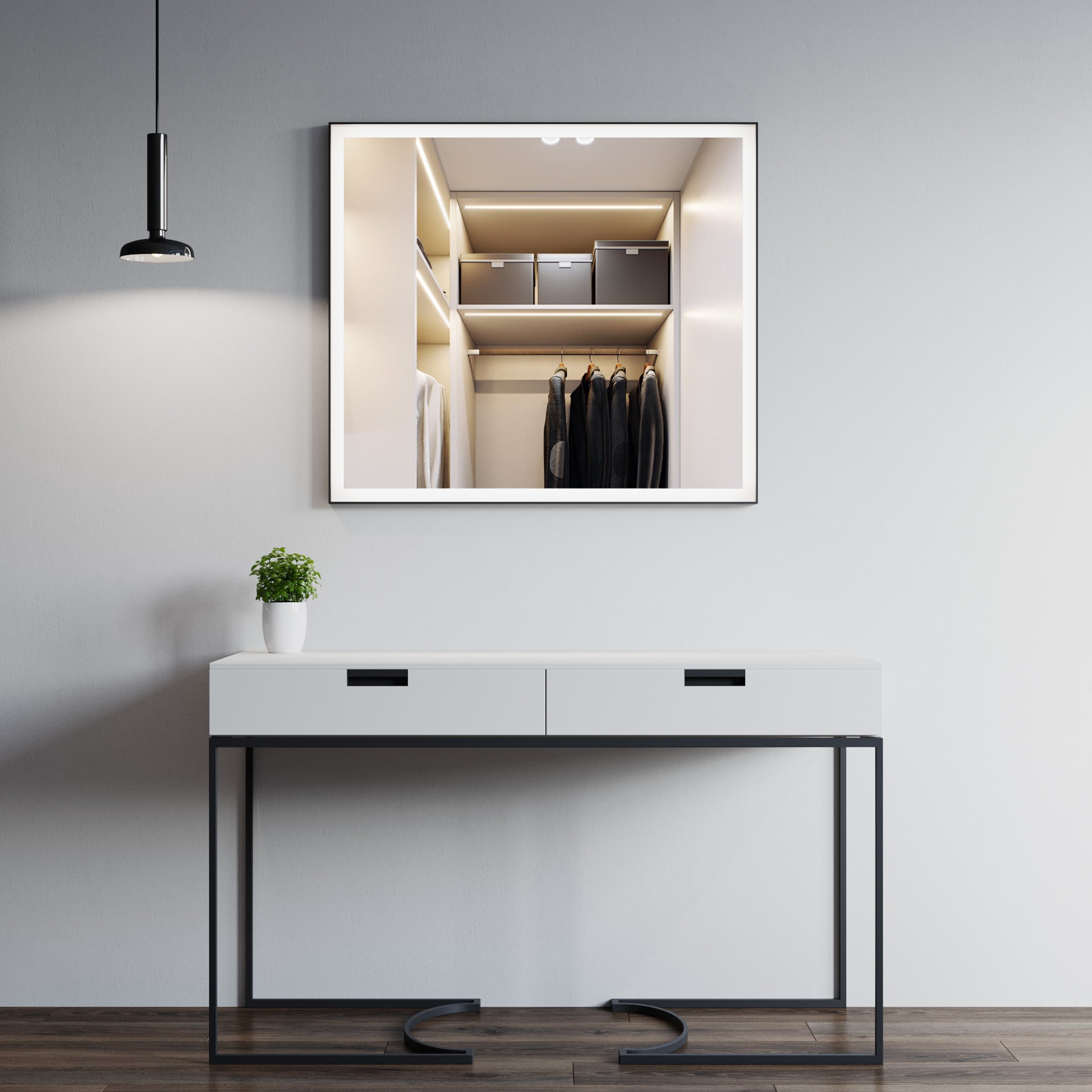 Black Alu Frame Mirror 5005 3631