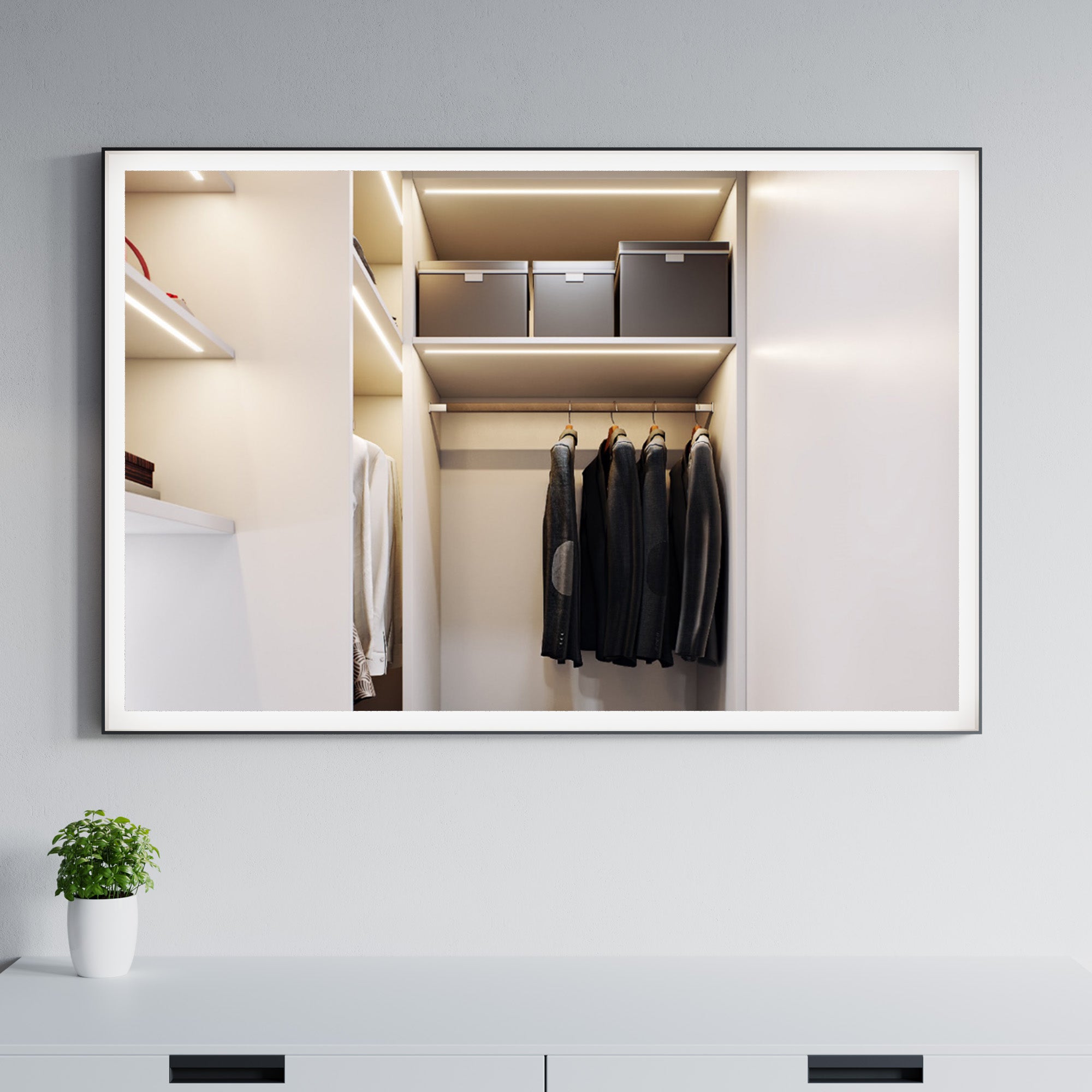Black Alu Frame Mirror 5005 4831