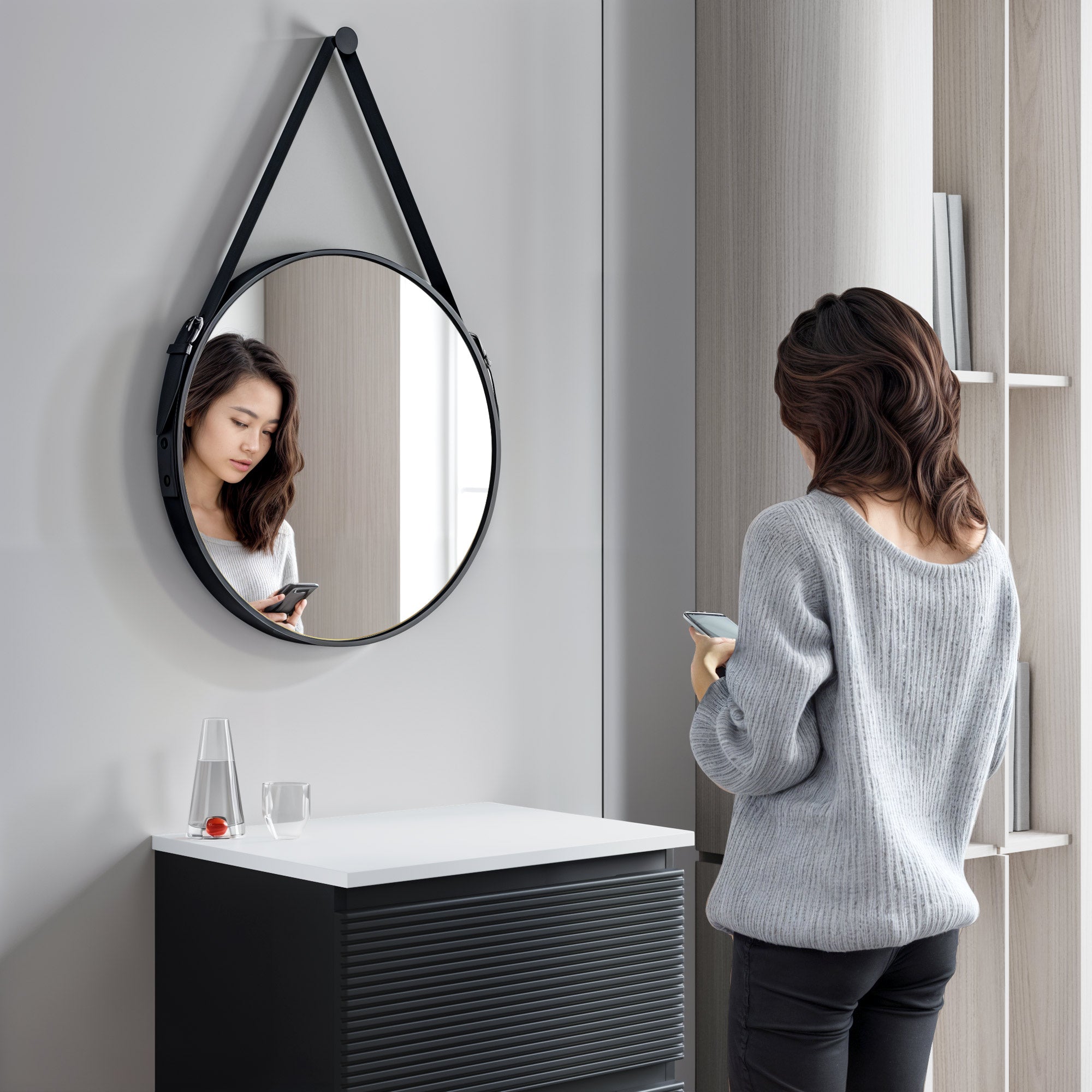 Dia 24 ” Frame/Belt Wall Mirror 5006 024 Series