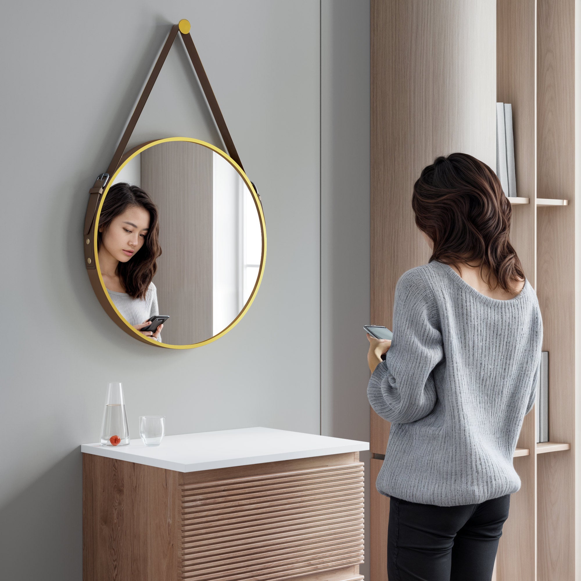 Dia 24 ” Frame/Belt Wall Mirror 5006 024 Series