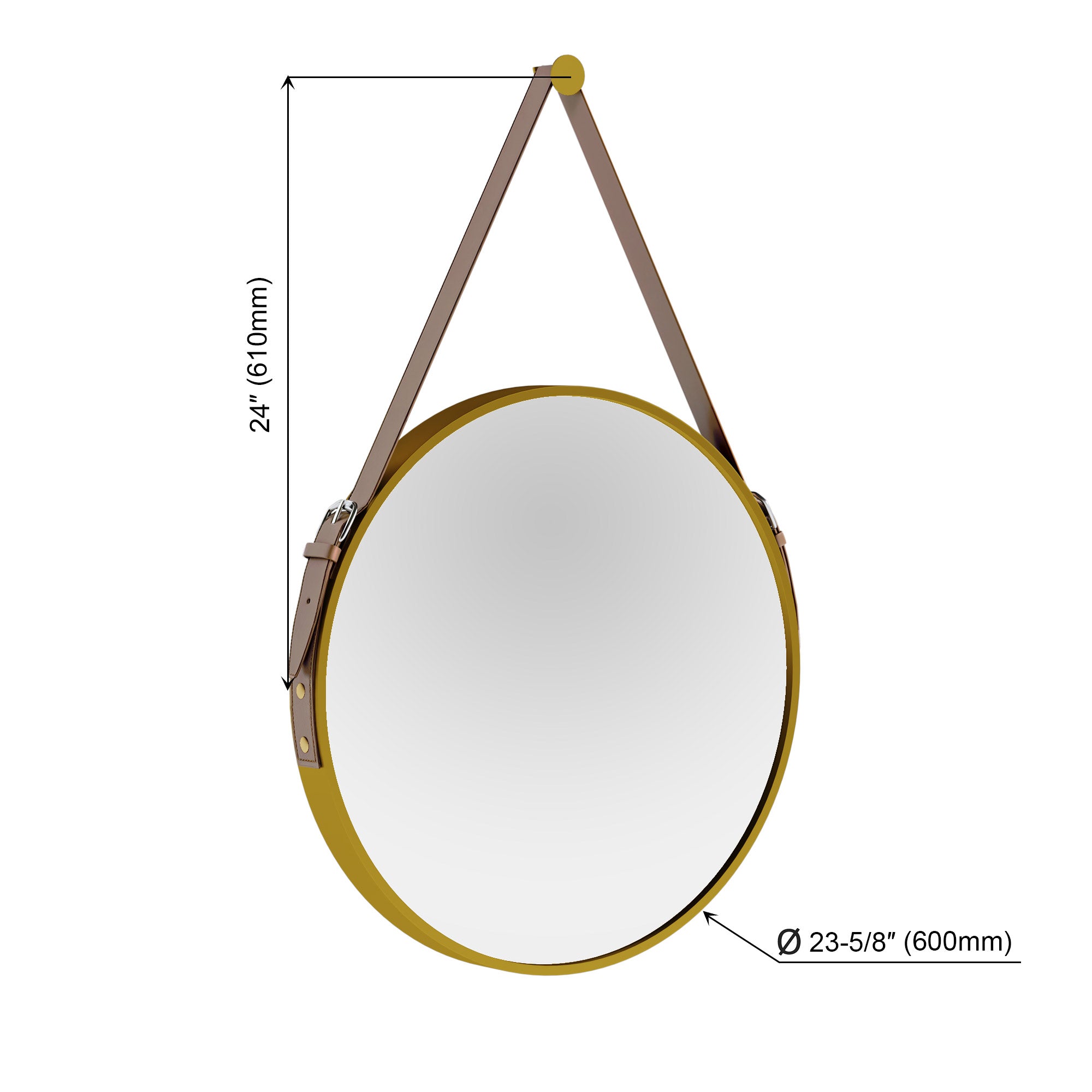 Dia 24 ” Frame/Belt Wall Mirror 5006 024 Series
