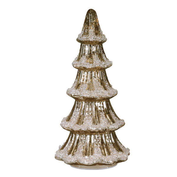 12″ Gold Mercury Glass Tabletop Christmas Tree