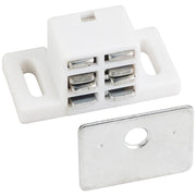 Hardware Resources 25 lb White Single Magnetic Catch with Zinc Strike and Screws
