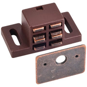 Hardware Resources 25 lb Brown Single Magnetic Catch with Bronze Strike and Screws