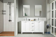 Isabel 60" White Double Bowls Bathroom Cabinet