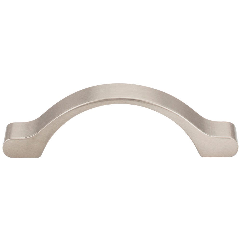 Hardware Resources 3" Center-to-Center Satin Nickel Arched Seaver Cabinet Pull