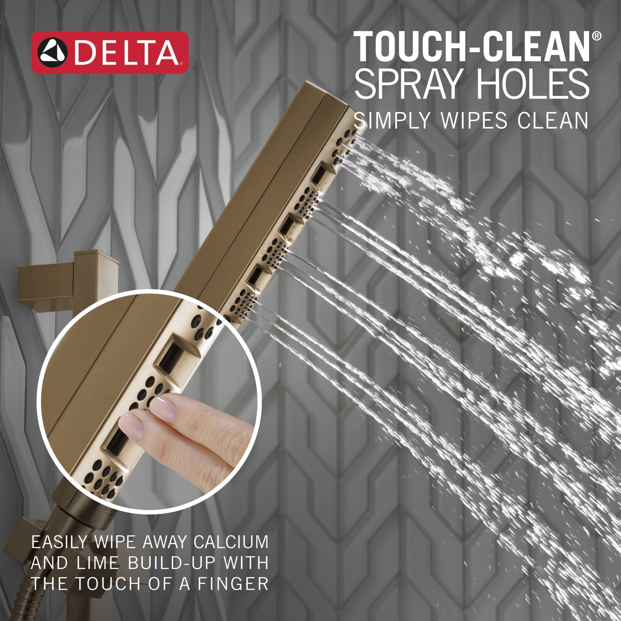 Delta Universal Showering Components H2OKinetic® Hand Shower 1.75 GPM w/Slide Bar 4S