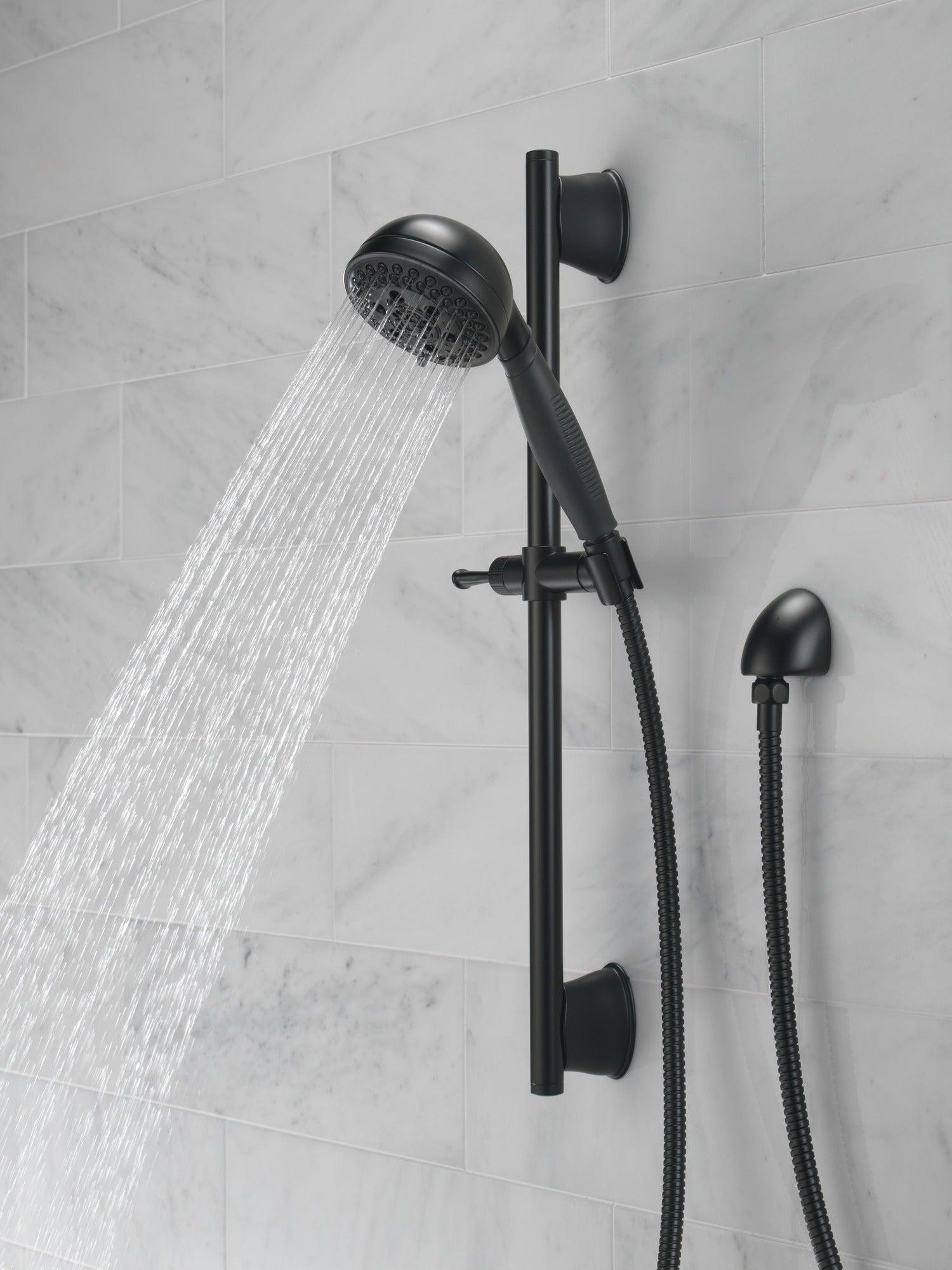 Delta Universal Showering Components H2OKinetic® 5-Setting Slide Bar Hand Shower
