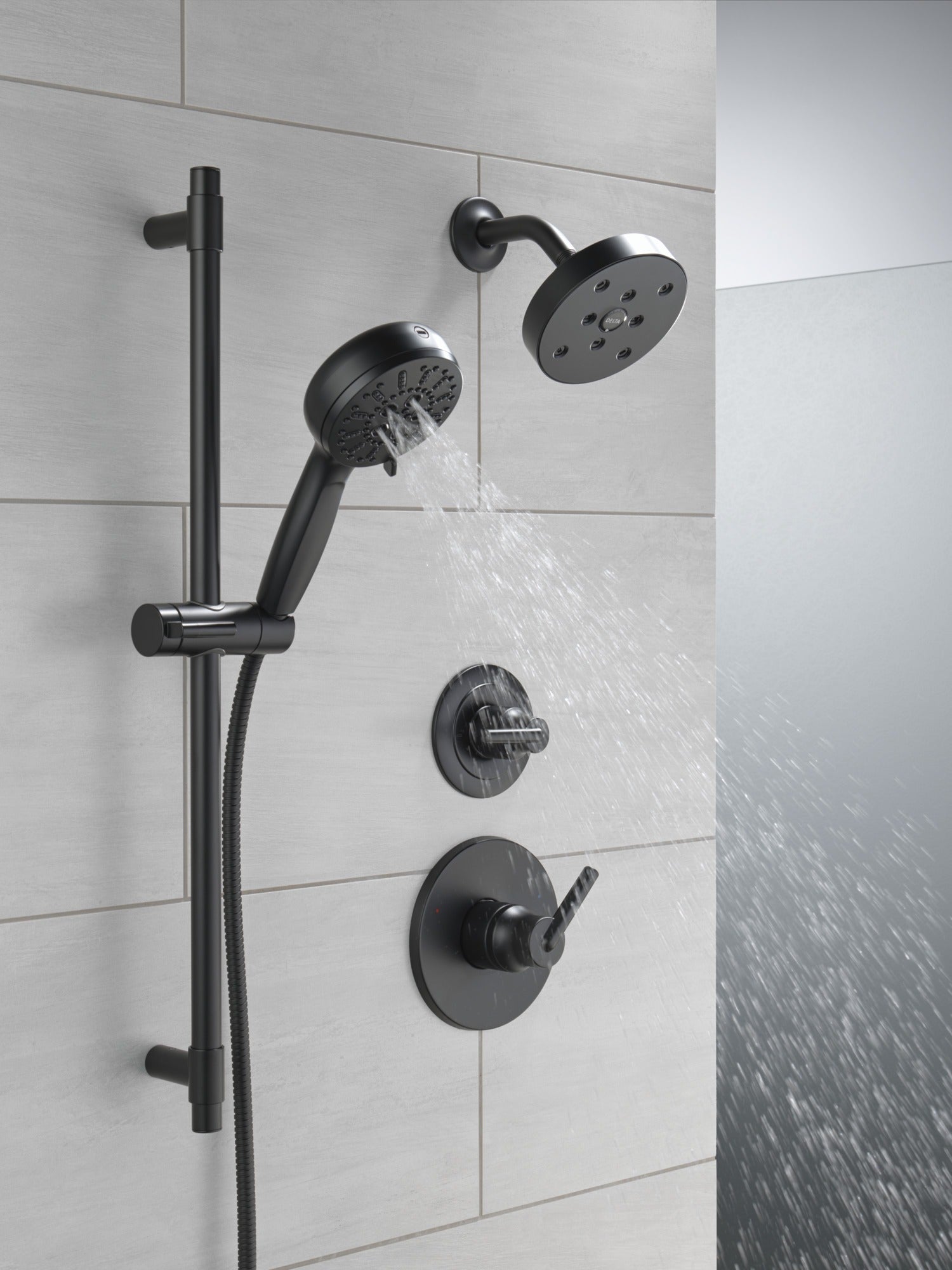 Delta Universal Showering Components 7-Setting Slide Bar Hand Shower with Cleaning Spray