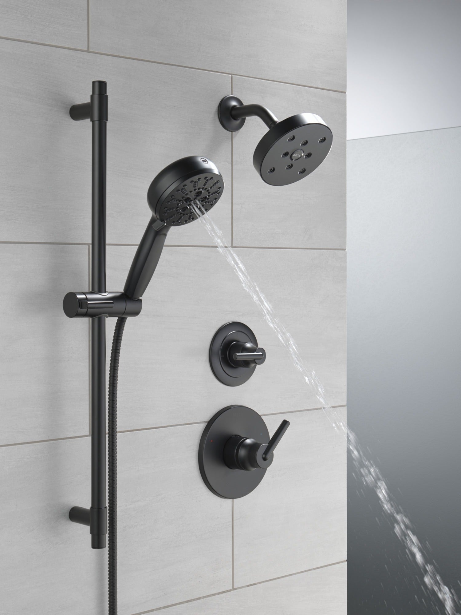 Delta Universal Showering Components 7-Setting Slide Bar Hand Shower with Cleaning Spray