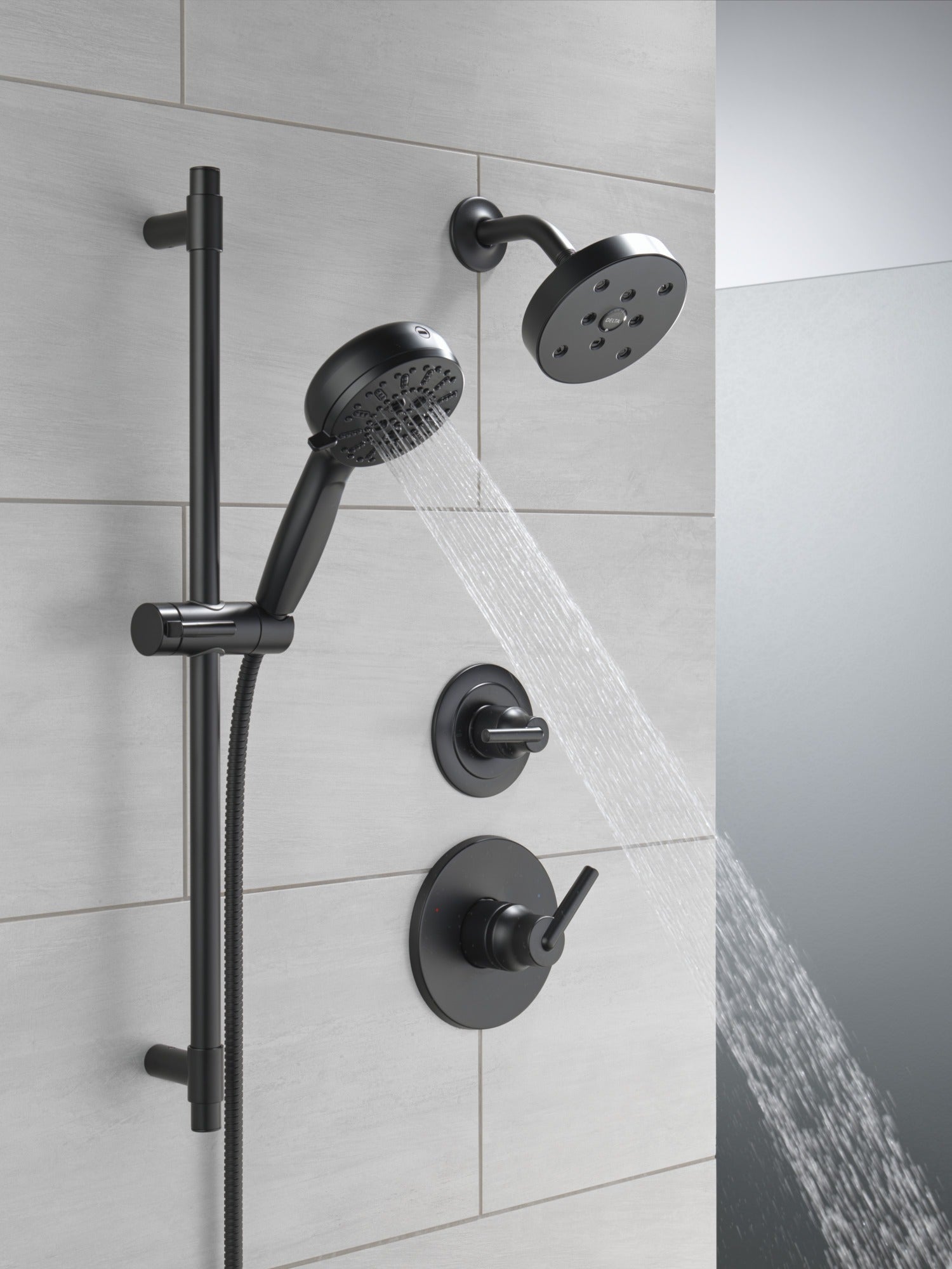 Delta Universal Showering Components 7-Setting Slide Bar Hand Shower with Cleaning Spray