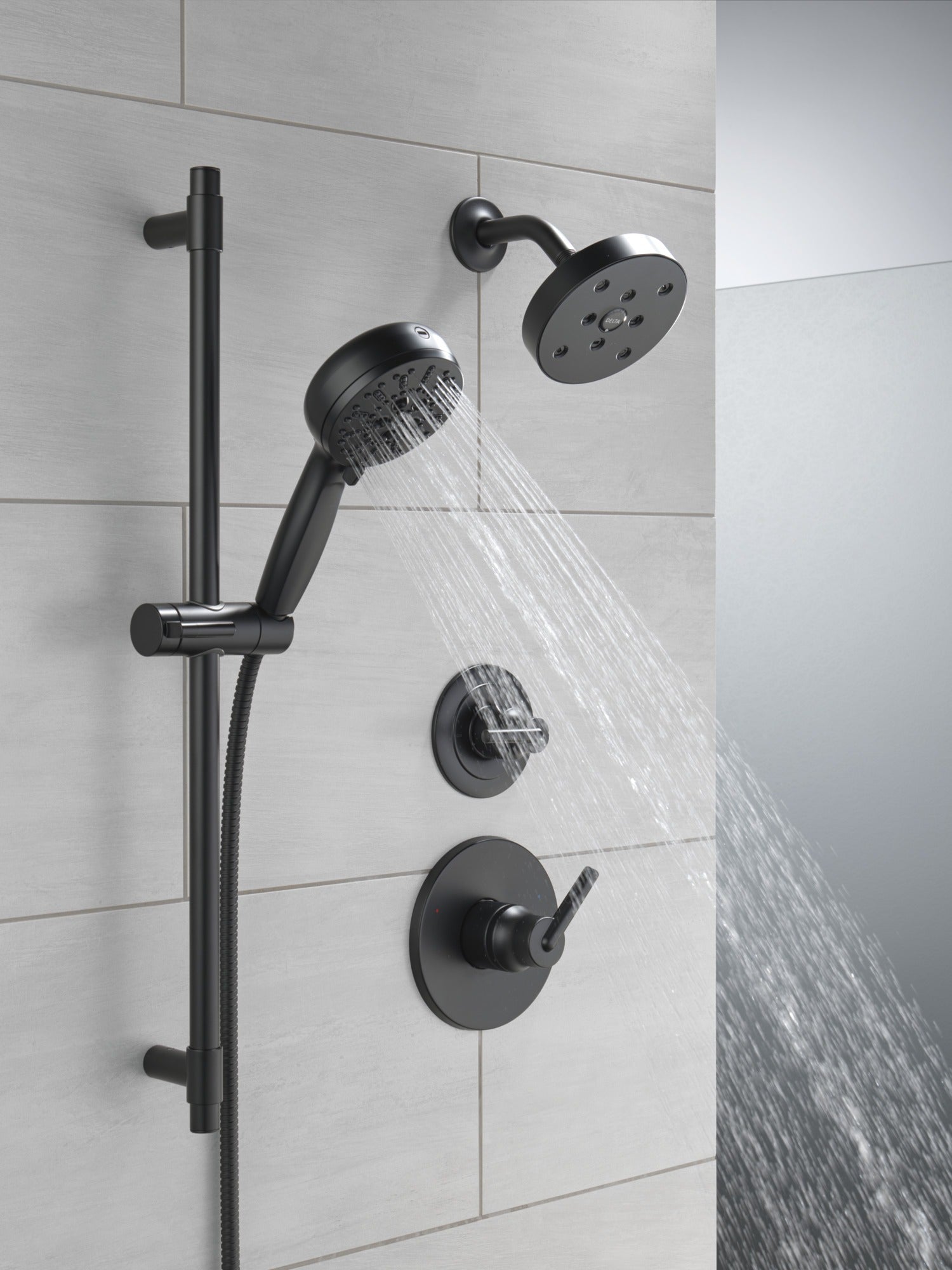 Delta Universal Showering Components 7-Setting Slide Bar Hand Shower with Cleaning Spray