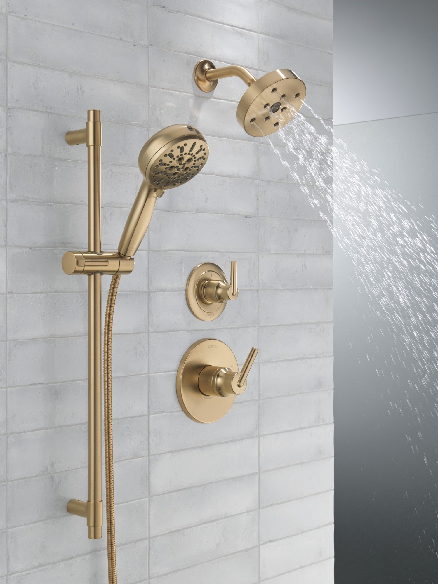 Delta Universal Showering Components 7-Setting Slide Bar Hand Shower with Cleaning Spray