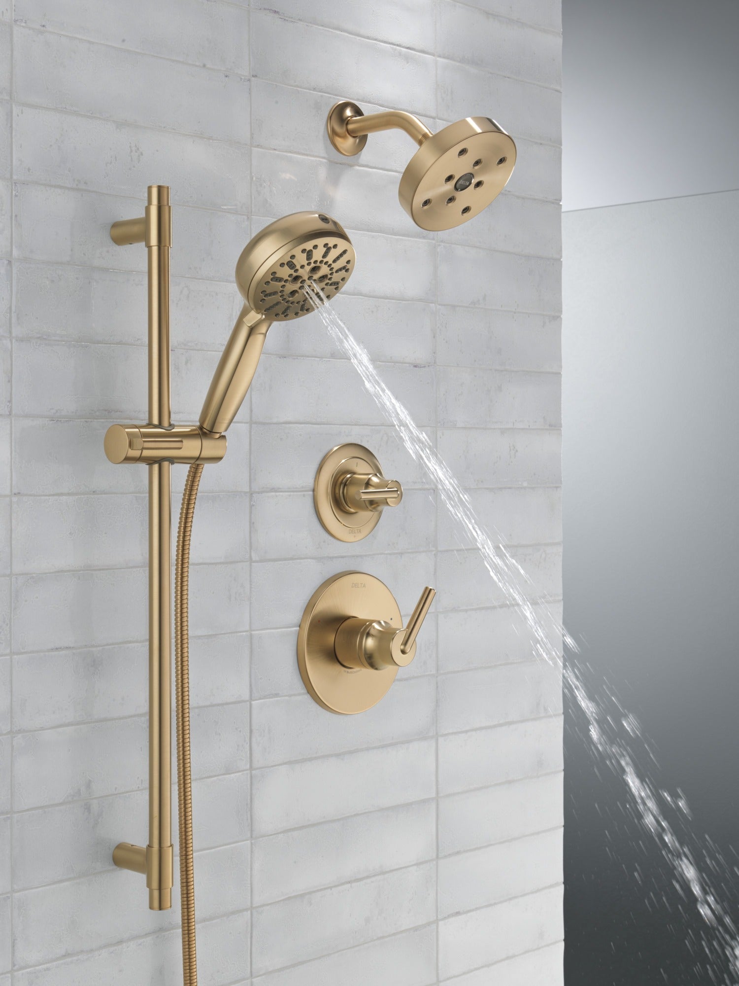 Delta Universal Showering Components 7-Setting Slide Bar Hand Shower with Cleaning Spray