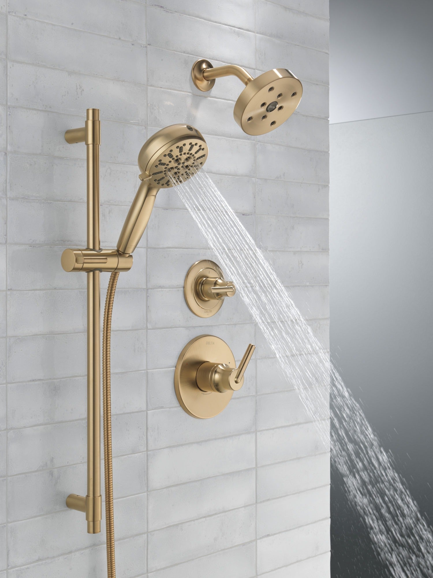 Delta Universal Showering Components 7-Setting Slide Bar Hand Shower with Cleaning Spray