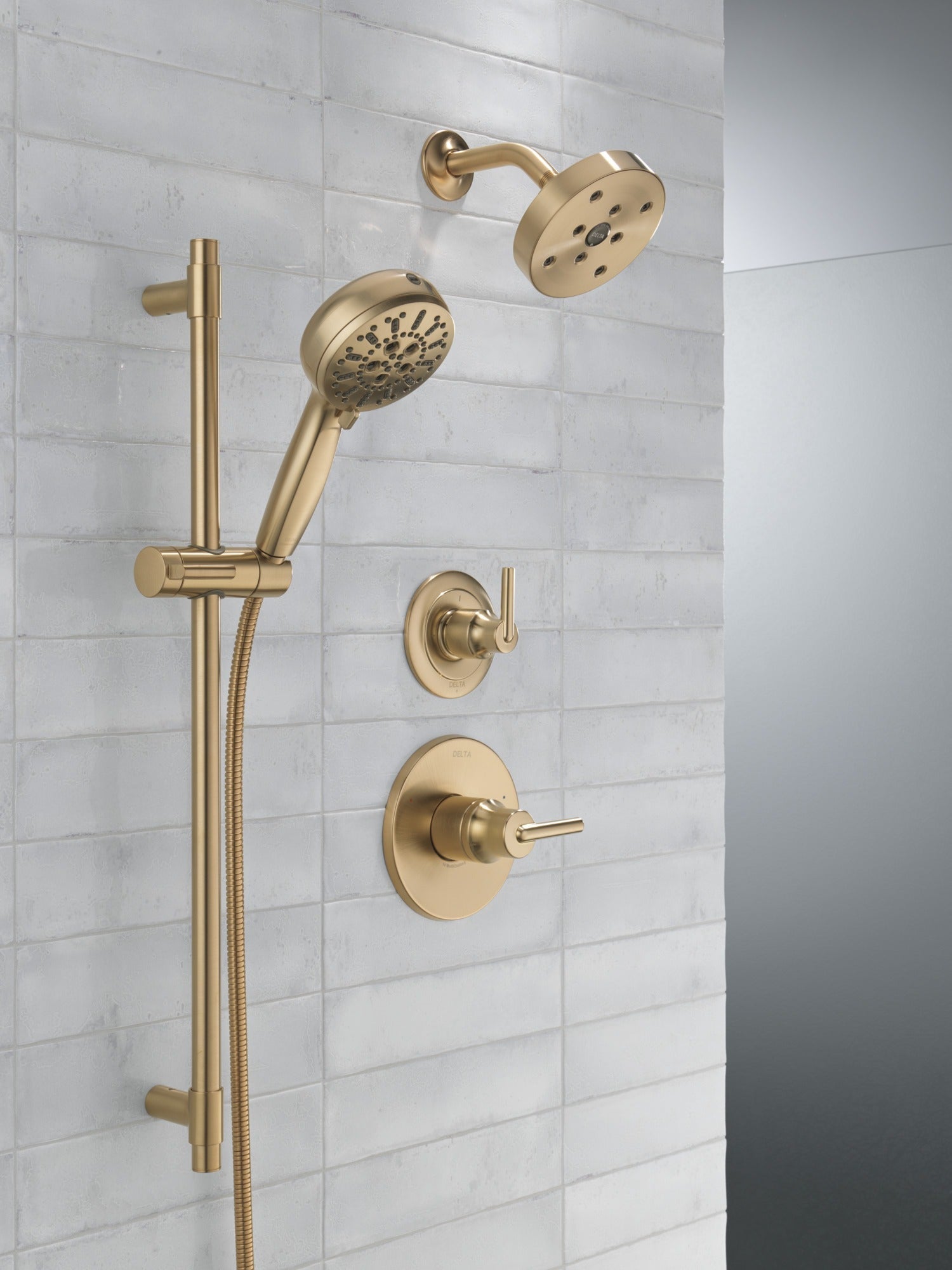 Delta Universal Showering Components 7-Setting Slide Bar Hand Shower with Cleaning Spray