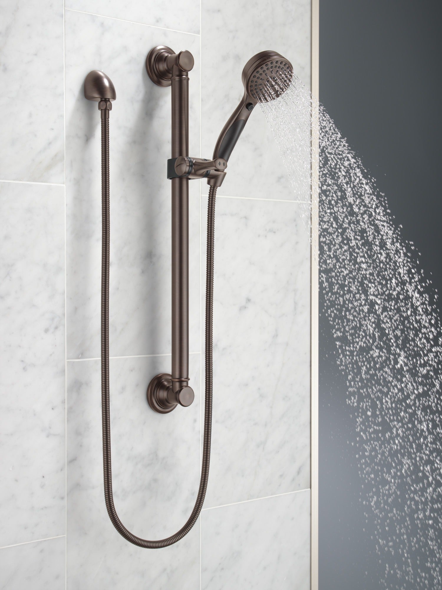 Delta Universal Showering Components ActivTouch® 9-Setting Hand Shower with Traditional Slide Bar / Grab Bar