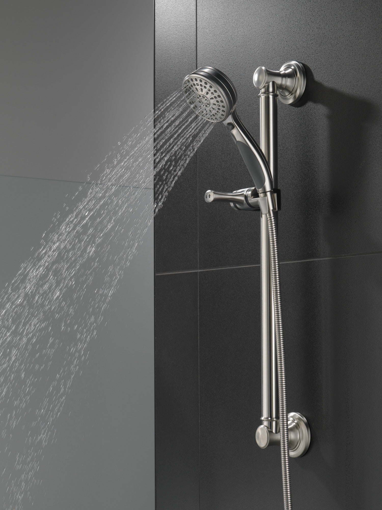 Delta Universal Showering Components ActivTouch® 9-Setting Hand Shower with Traditional Slide Bar / Grab Bar