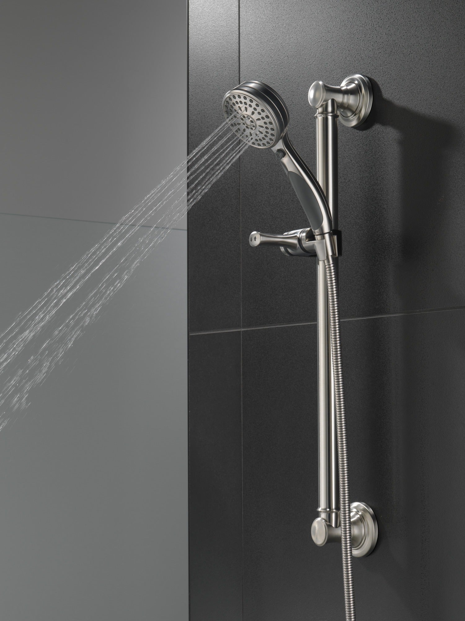 Delta Universal Showering Components ActivTouch® 9-Setting Hand Shower with Traditional Slide Bar / Grab Bar