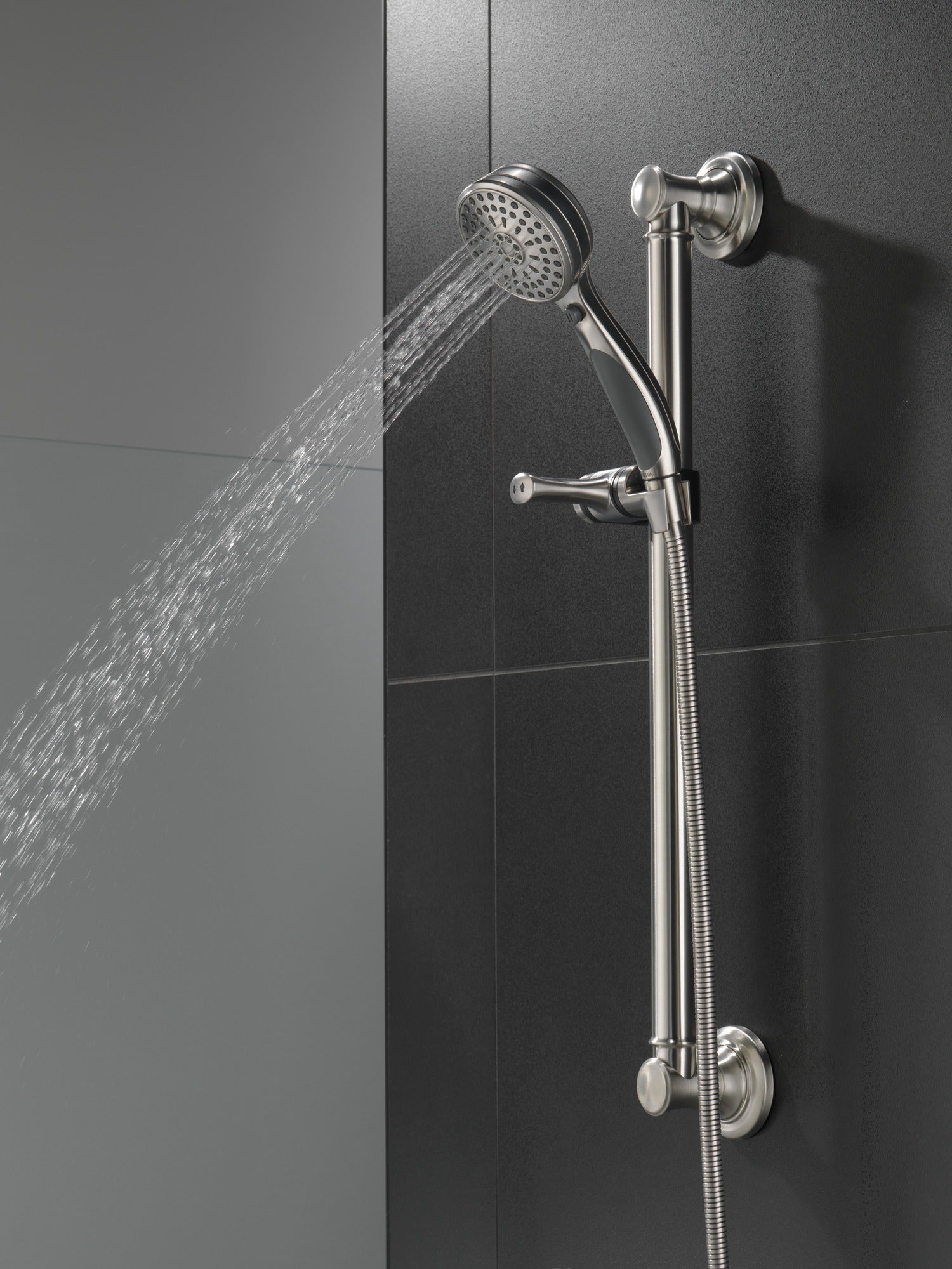 Delta Universal Showering Components ActivTouch® 9-Setting Hand Shower with Traditional Slide Bar / Grab Bar