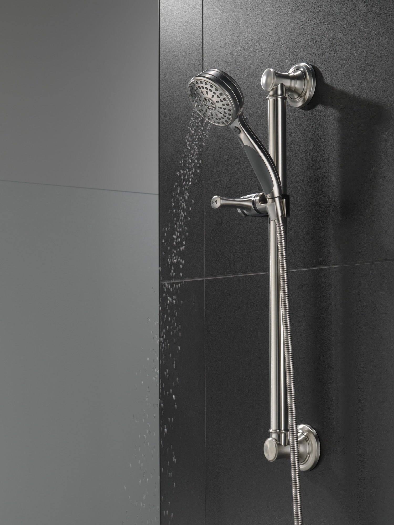 Delta Universal Showering Components ActivTouch® 9-Setting Hand Shower with Traditional Slide Bar / Grab Bar