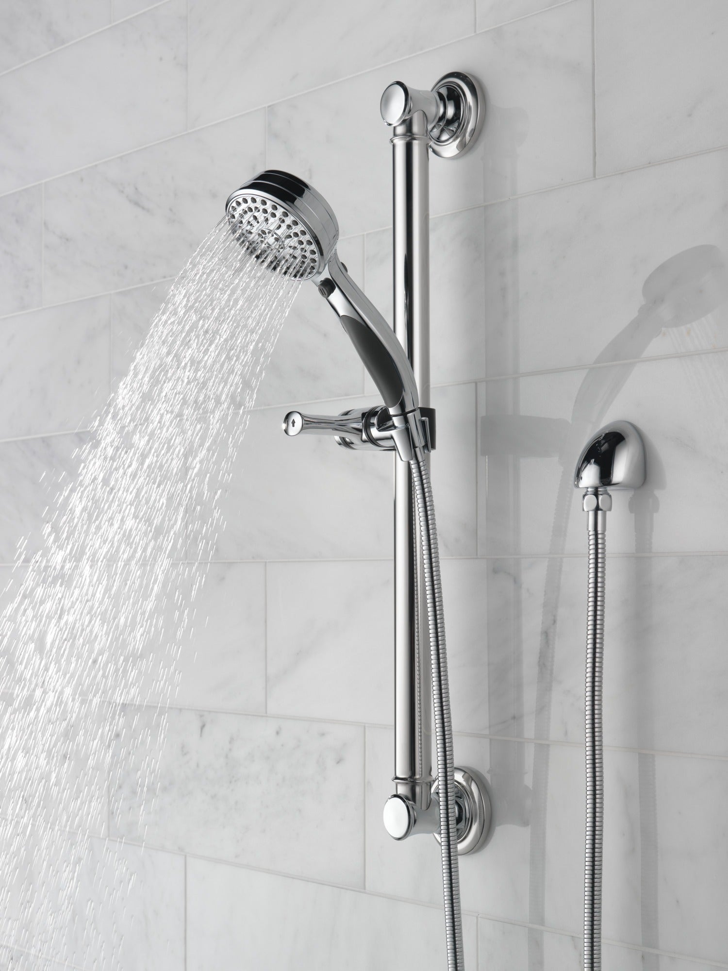 Delta Universal Showering Components ActivTouch® 9-Setting Hand Shower with Traditional Slide Bar / Grab Bar
