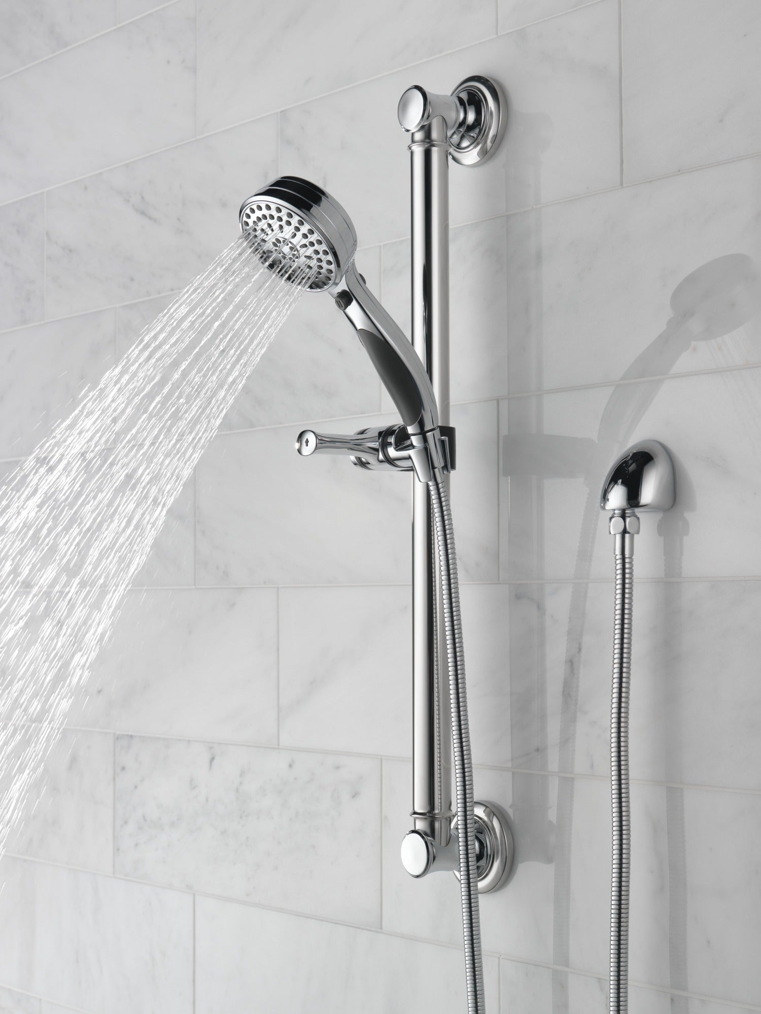 Delta Universal Showering Components ActivTouch® 9-Setting Hand Shower with Traditional Slide Bar / Grab Bar