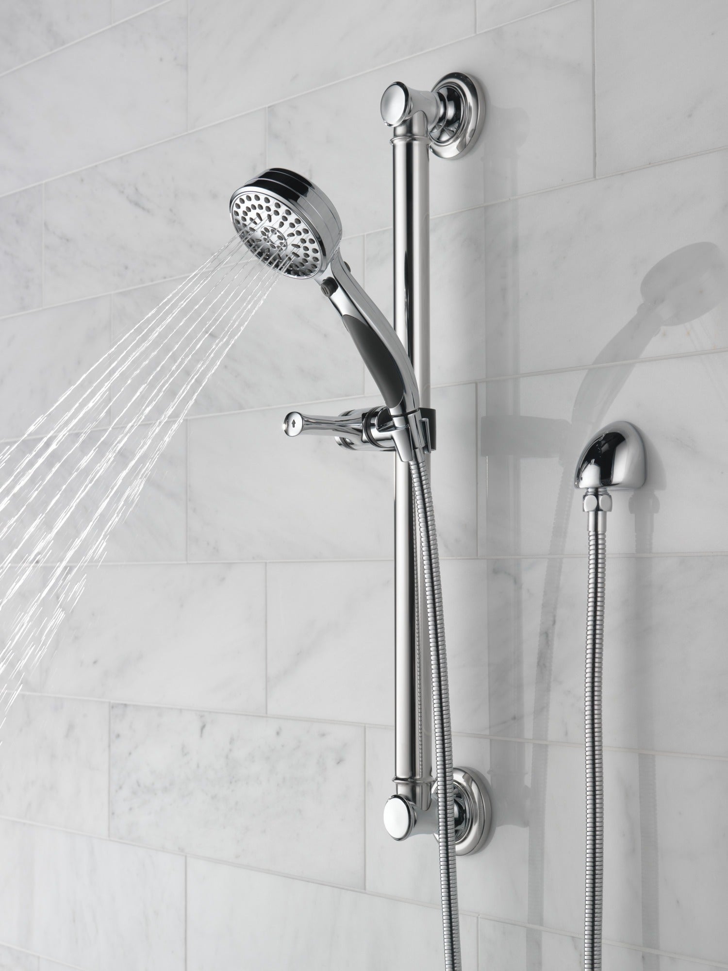 Delta Universal Showering Components ActivTouch® 9-Setting Hand Shower with Traditional Slide Bar / Grab Bar