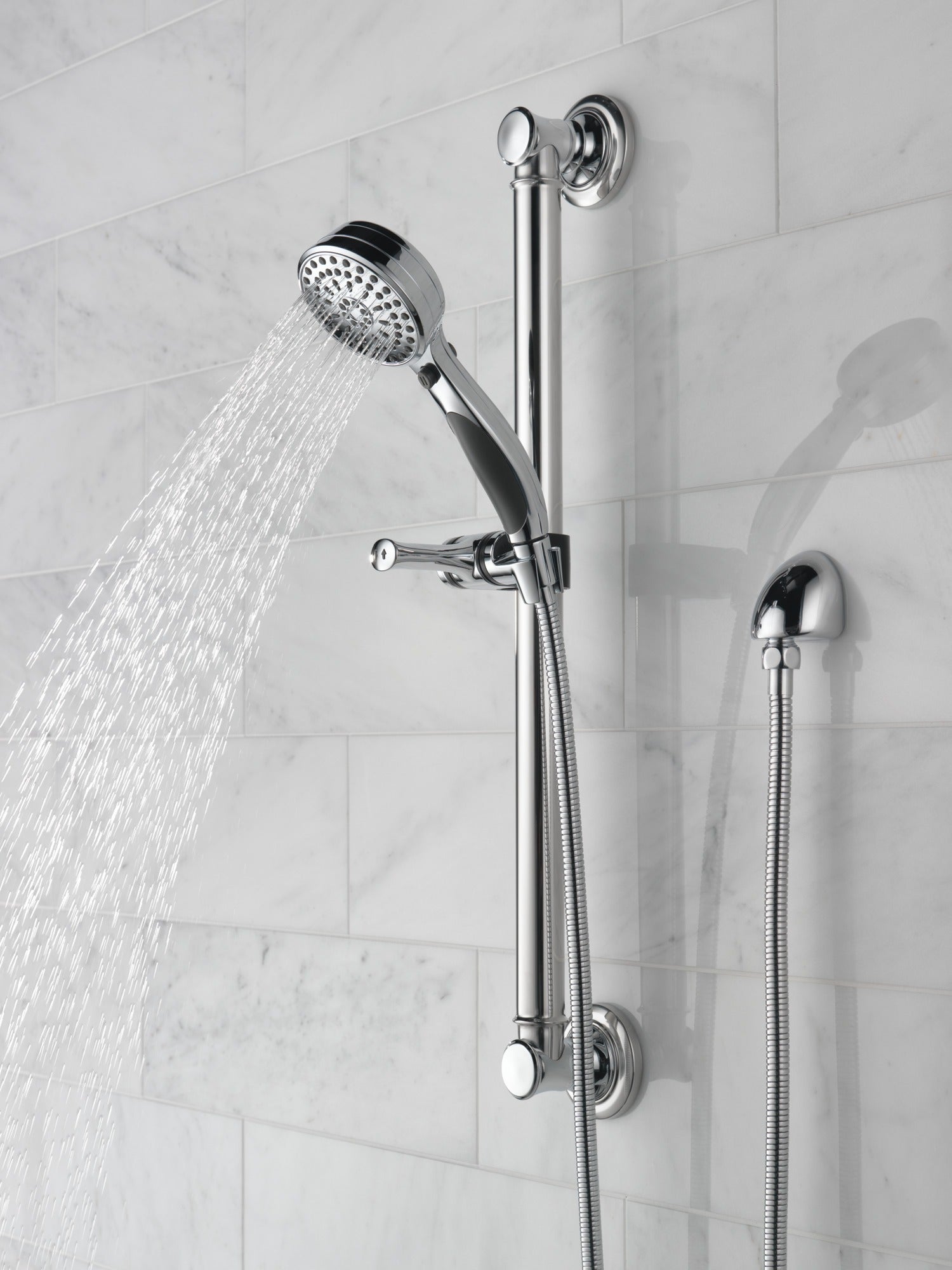 Delta Universal Showering Components ActivTouch® 9-Setting Hand Shower with Traditional Slide Bar / Grab Bar