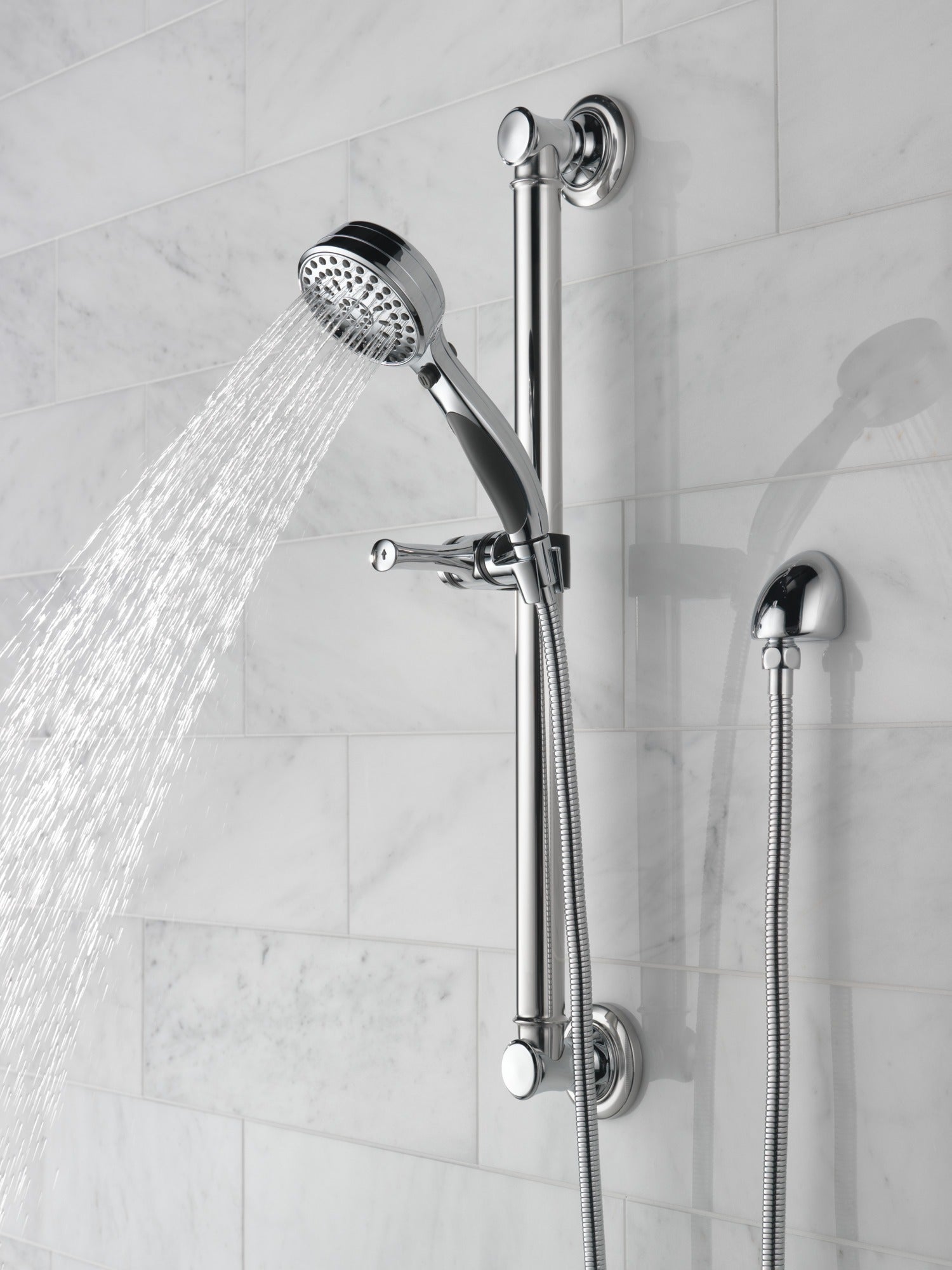 Delta Universal Showering Components ActivTouch® 9-Setting Hand Shower with Traditional Slide Bar / Grab Bar