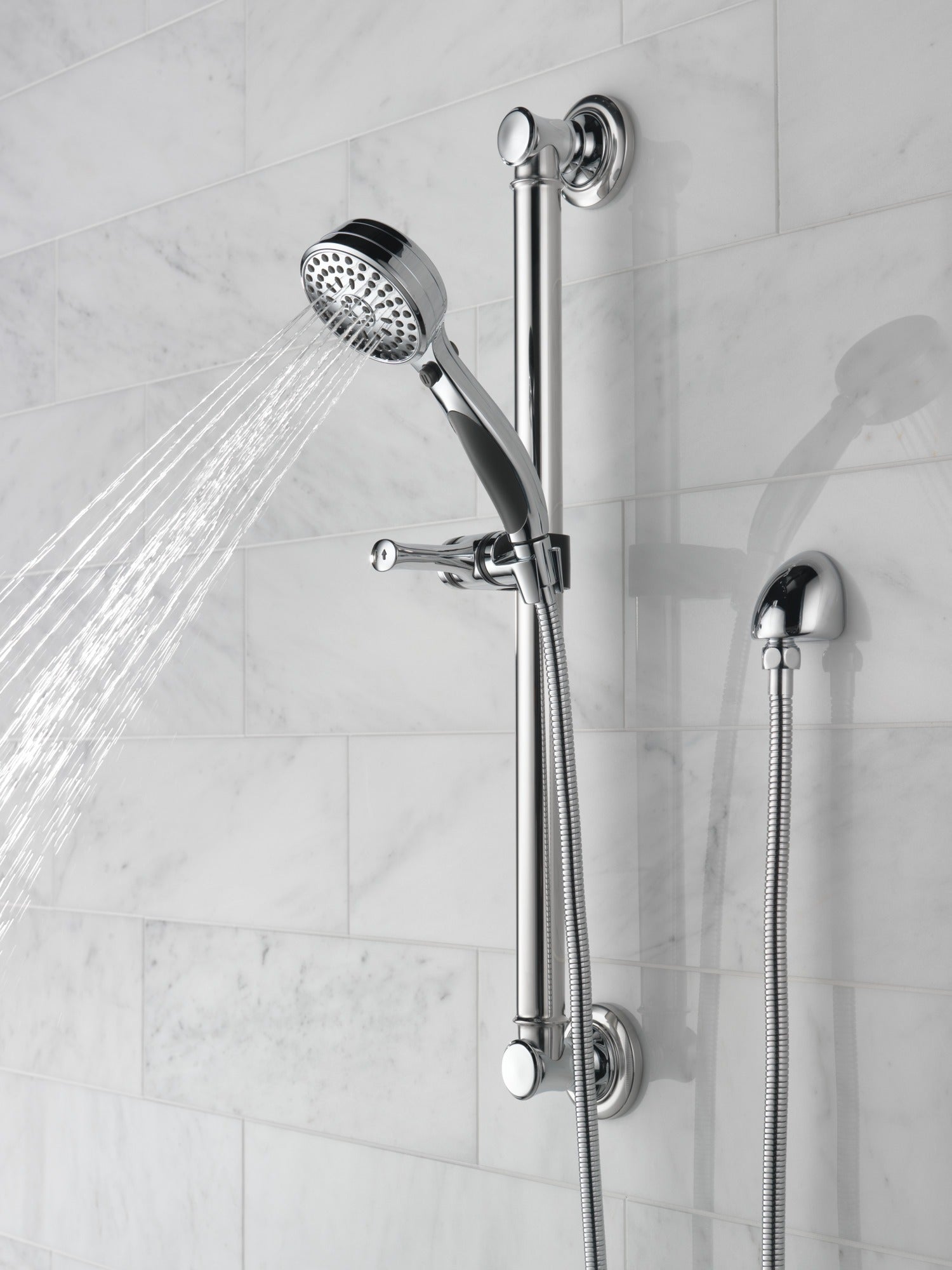 Delta Universal Showering Components ActivTouch® 9-Setting Hand Shower with Traditional Slide Bar / Grab Bar