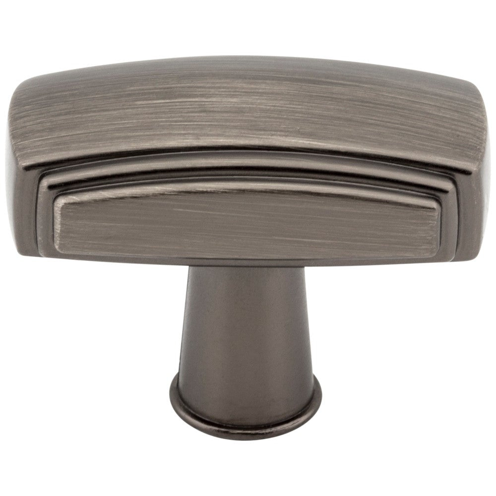 Hardware Resources 1-9/16" Overall Length Satin Nickel Rectangle Delgado Cabinet Knob