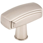 Hardware Resources 1-9/16" Overall Length Satin Nickel Rectangle Delgado Cabinet Knob