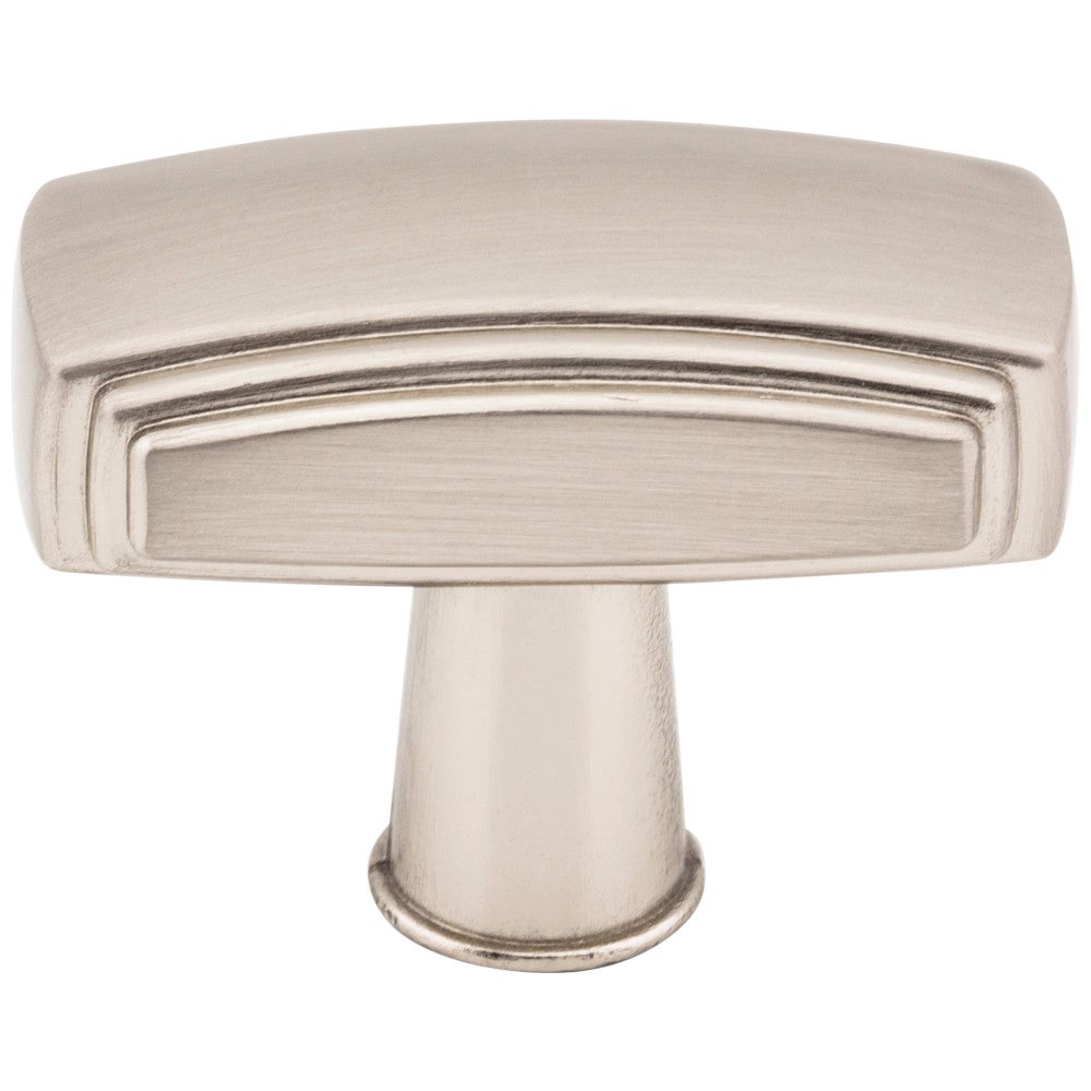 Hardware Resources 1-9/16" Overall Length Satin Nickel Rectangle Delgado Cabinet Knob
