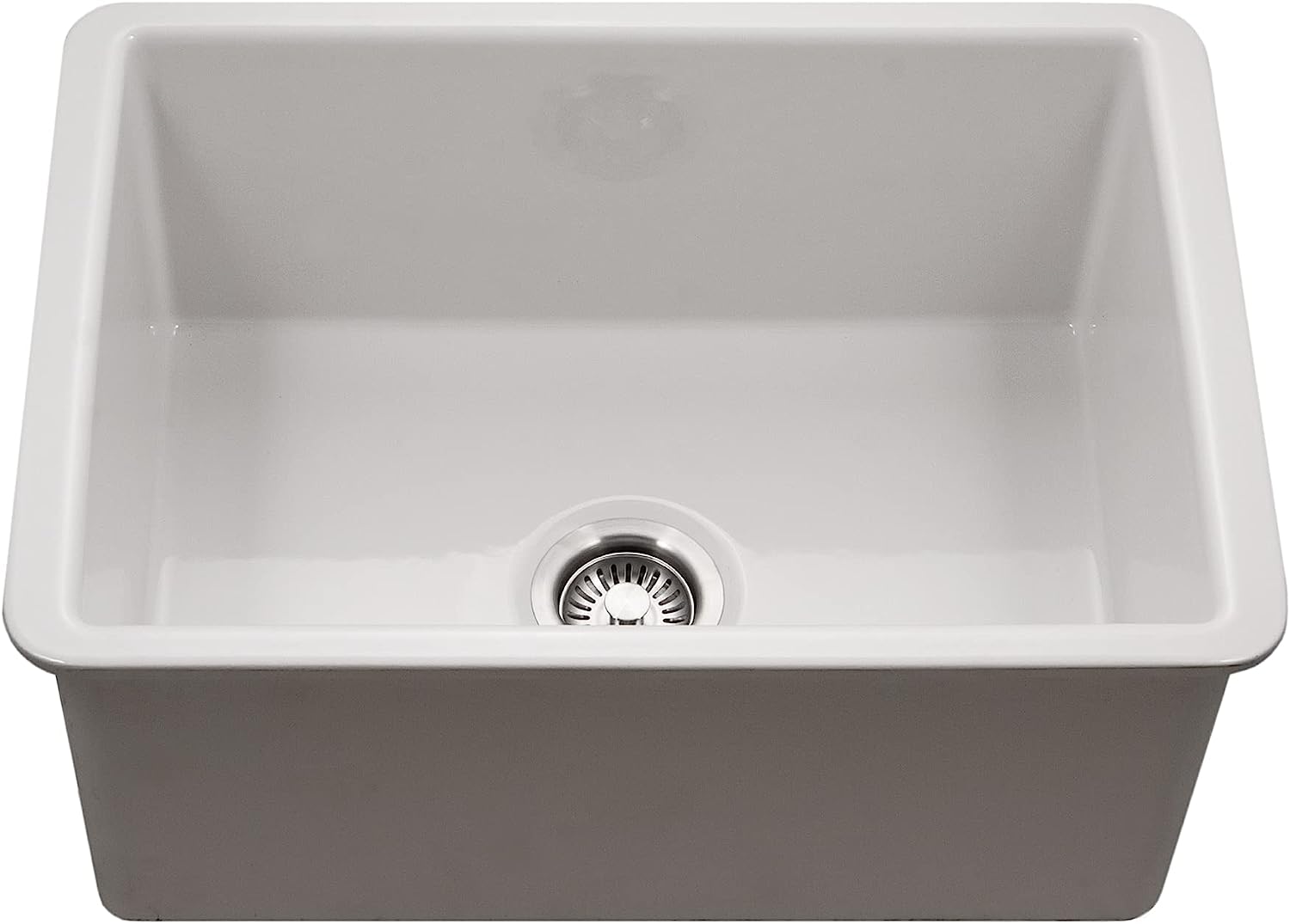 Houzer Platus 26" Fireclay Undermount Single Bowl Kitchen Sink