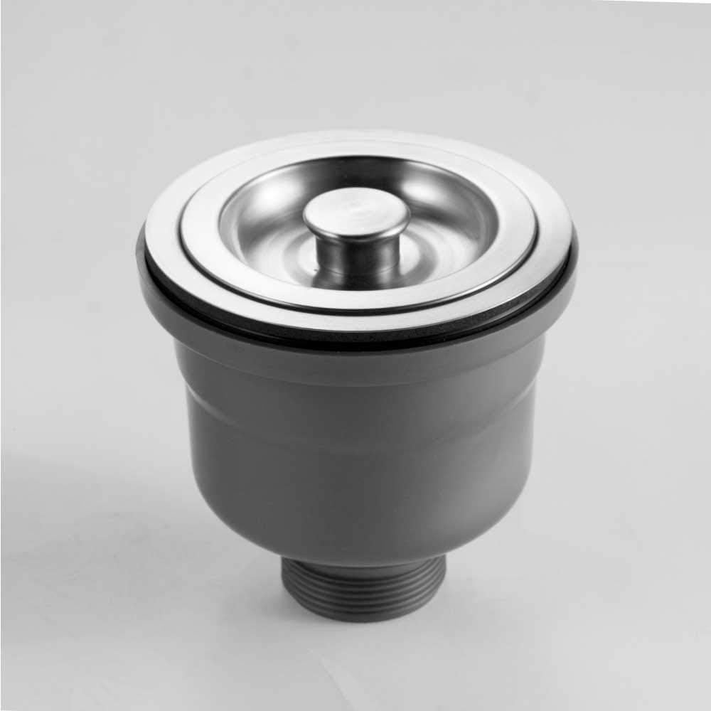 Houzer 3-1/2" Stainless Steel Deep Cup Basket Strainer with EZ Grip